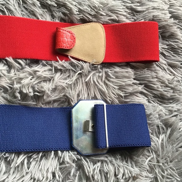 2 Vintage Belts.VTG Elastic Croc Print Buckle - Picture 6 of 7
